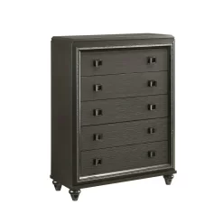 Faris 5-Drawer Chest In Black - Picket House Furnishings MN600CH