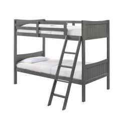 Santino Twin Over Twin Bunk Bed In Grey - Picket House Furnishings SM300TTB