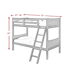 Santino Twin Over Twin Bunk Bed In Grey - Picket House Furnishings SM300TTB -Home Haven Deals 177 sm300ttb 9