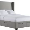 Fiona King Upholstered Storage Bed In Grey - Picket House Furnishings UMG3151KSB