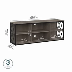 Kathy Ireland Home By Bush Furniture City Park 60W Industrial TV Stand For 70 Inch TV In Driftwood Gray - Bush Furniture CPV160DG-03 -Home Haven Deals 18 cpv160dg 11