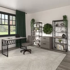 Kathy Ireland Home By Bush Furniture City Park 60W Industrial TV Stand For 70 Inch TV In Driftwood Gray - Bush Furniture CPV160DG-03 -Home Haven Deals 18 cpv160dg 3