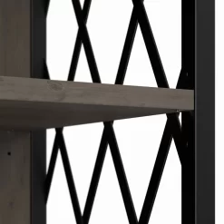 Kathy Ireland Home By Bush Furniture City Park 60W Industrial TV Stand For 70 Inch TV In Driftwood Gray - Bush Furniture CPV160DG-03 -Home Haven Deals 18 cpv160dg 9