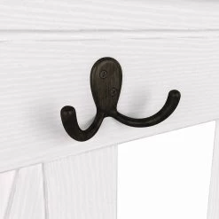 Bush Furniture Key West Entryway Storage Set With Hall Tree, Shoe Bench And Armoire Cabinet In Pure White Oak - KWS055WT -Home Haven Deals 18 kws055wt 05