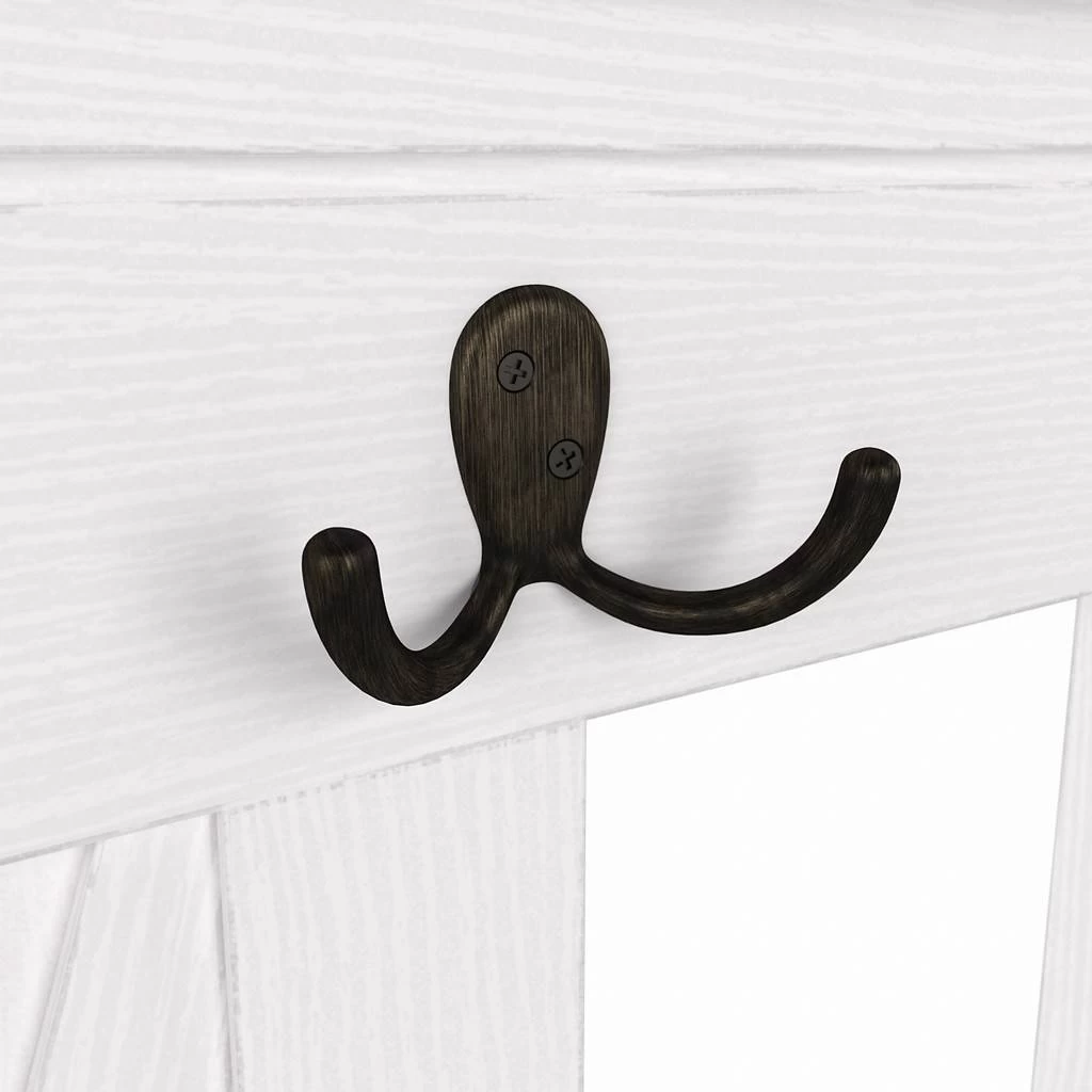 Bush Furniture Key West Hall Tree With Shoe Storage Bench In Pure White Oak - KWS166WT-03 4 Bush Furniture Key West Hall Tree With Shoe Storage Bench In Pure White Oak - KWS166WT-03 - Image 4