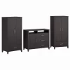 Bush Furniture Somerset Large Armoire Cabinets With Dresser TV Stand In Storm Gray - Bush Furniture SET038SG