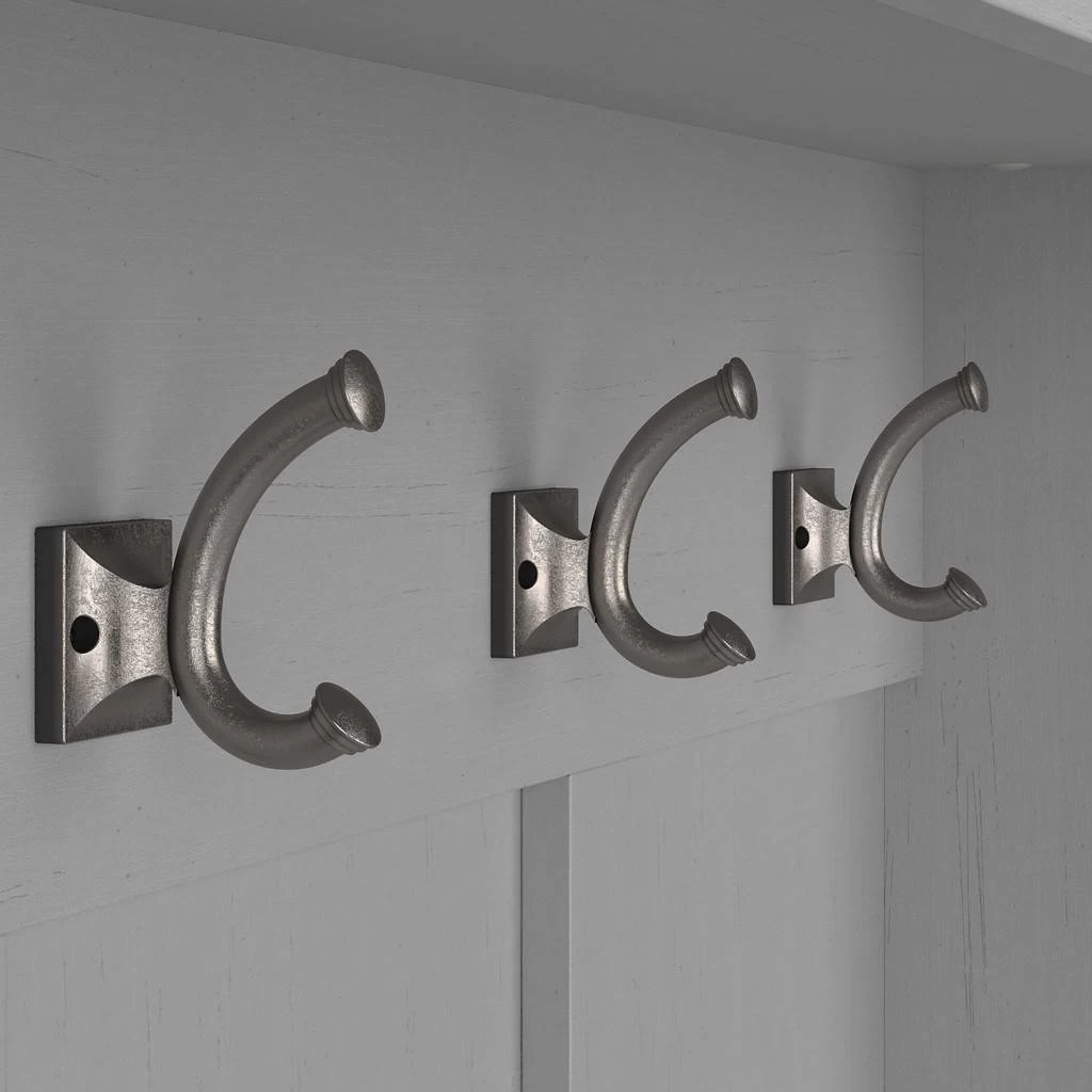 Kathy Ireland® Home By Bush Furniture Woodland 40W Hall Tree And Shoe Storage Bench With Shelves In Cape Cod Gray - Bush Furniture WDL002CG 4 Kathy Ireland® Home By Bush Furniture Woodland 40W Hall Tree And Shoe Storage Bench With Shelves In Cape Cod Gray - Bush Furniture WDL002CG - Image 4