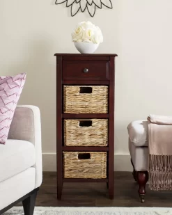 Michaela Drawer Side Table In Cherry - Safavieh AMH5744C