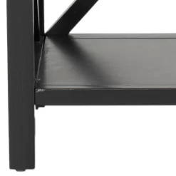 Candence Cross Back End Table In Black - Safavieh AMH6523B -Home Haven Deals 187 amh6523b leg