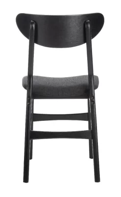Lucca Retro Dining Chair In Black/Black - Safavieh DCH1001J-SET2 -Home Haven Deals 187 dch1001j set2 back