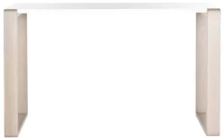 Bartholomew Mid Century Scandinavian Lacquer Console Table In White/Grey - Safavieh FOX4209B -Home Haven Deals 187 fox4209b front