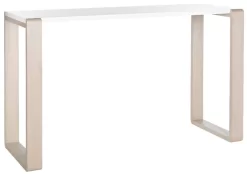 Bartholomew Mid Century Scandinavian Lacquer Console Table In White/Grey - Safavieh FOX4209B -Home Haven Deals 187 fox4209b side