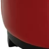 Round Storage Tray Ottoman In Black/Red - Safavieh HUD4045A