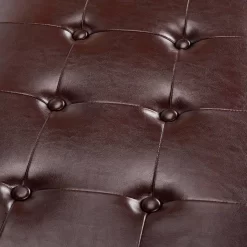 Large Manhattan Storage Bench In Cordovan/Black - Safavieh HUD4200E -Home Haven Deals 187 hud4200e swatch