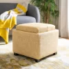 Harrison Single Tray Ottoman In Gold/Black - Safavieh HUD8233E