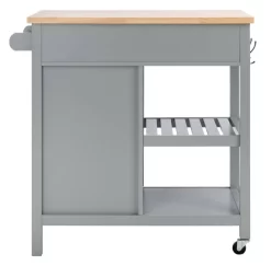 LOCKLYN 1 DOOR 2 DRAWER 2 SHELF KITCHEN CART - Safavieh KCH8703A
