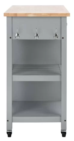 LOCKLYN 1 DOOR 2 DRAWER 2 SHELF KITCHEN CART - Safavieh KCH8703A -Home Haven Deals 187 kch8703a 5