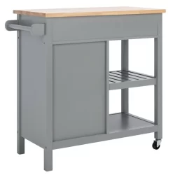 LOCKLYN 1 DOOR 2 DRAWER 2 SHELF KITCHEN CART - Safavieh KCH8703A -Home Haven Deals 187 kch8703a 7