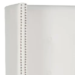 KEEGAN WHITE VELVET TUFTED WINGED HEADBOARD SILVER NAIL HEAD (FULL) - Safavieh MCR4007H-F -Home Haven Deals 187 mcr4007h f 2