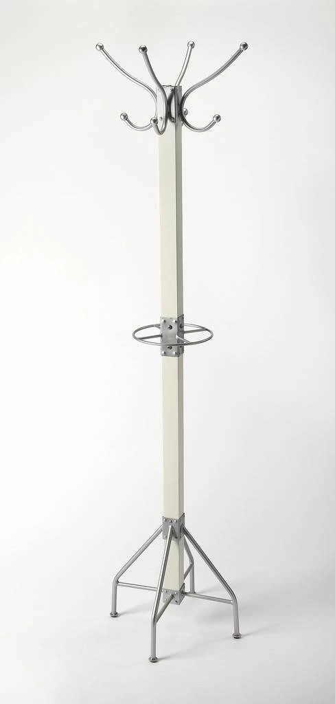 Logan Square Costumer In White & Silver - Butler Specialty 2059297 1 Logan Square Costumer In White & Silver - Butler Specialty 2059297