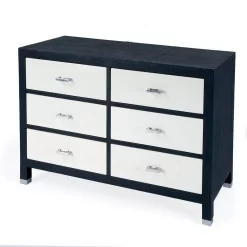 Butler Keros 6 Drawer Navy Raffia Double Dresser - Butler Specialty 5609350
