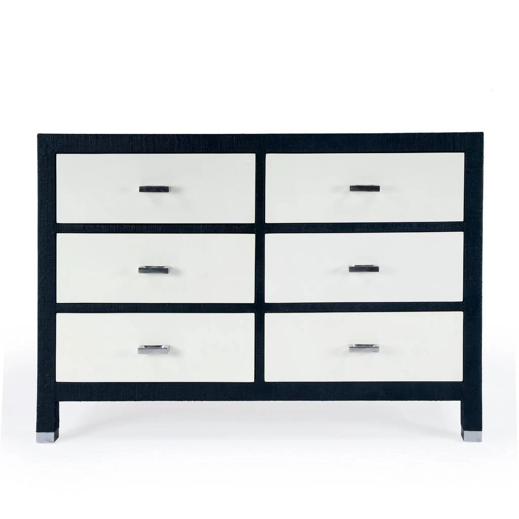 Butler Keros 6 Drawer Navy Raffia Double Dresser - Butler Specialty 5609350 5 Butler Keros 6 Drawer Navy Raffia Double Dresser - Butler Specialty 5609350 - Image 5