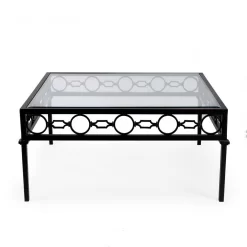 Southport Iron Upholstered Outdoor Coffee Table, Black - Butler Specialty 5663437 -Home Haven Deals 19 5663437 5