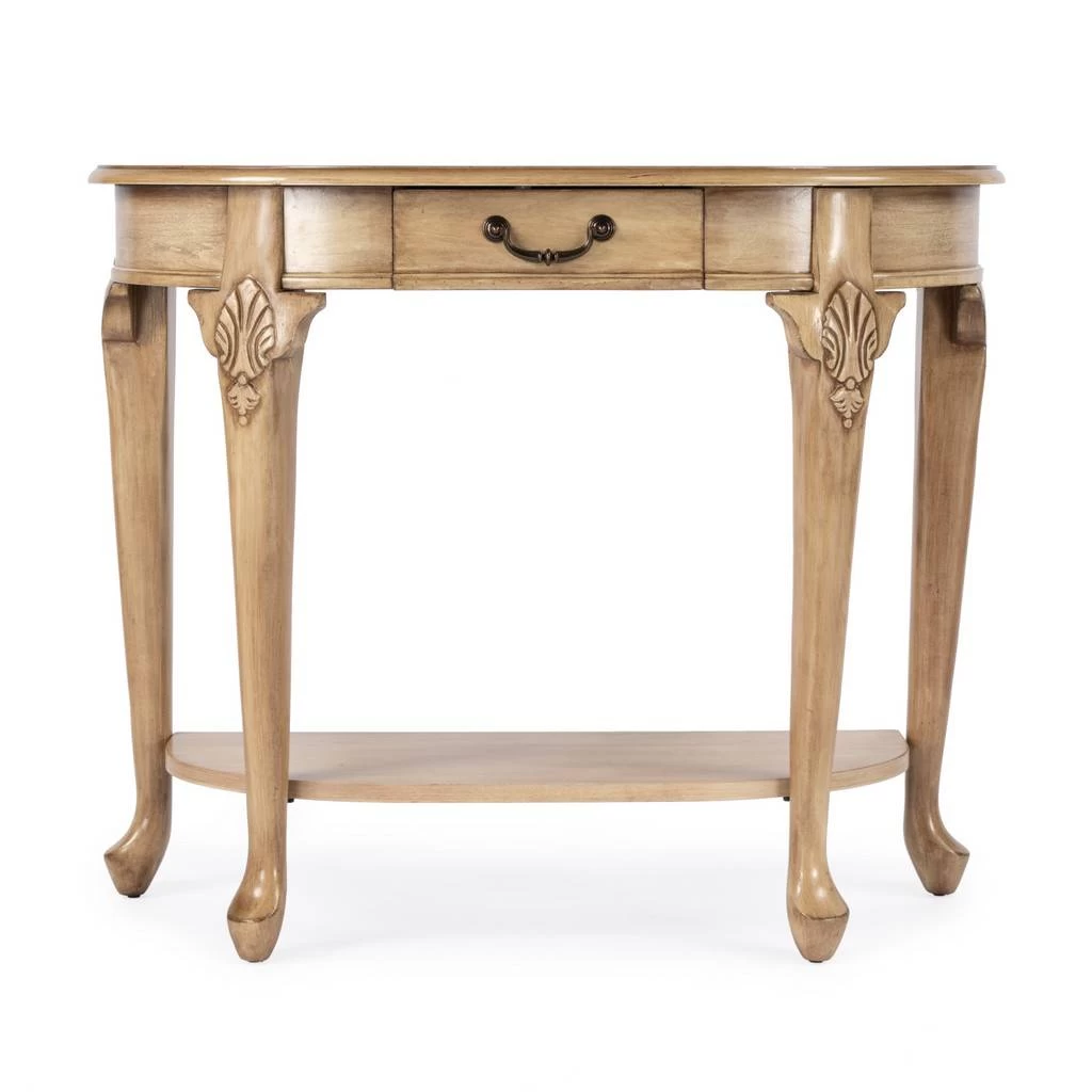 Butler Specialty Company Kimball 36" Demilune Wood Console Table With Storage, Beige - Butler Specialty 653424 4 Butler Specialty Company Kimball 36" Demilune Wood Console Table With Storage, Beige - Butler Specialty 653424 - Image 4
