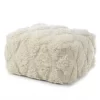 Nikki Chu By Jaipur Living Aaltos Ivory Geometric Square Pouf - POF100424