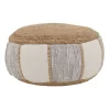Woven Jute And Cotton Pouf - Saro Lifestyle PU420.N
