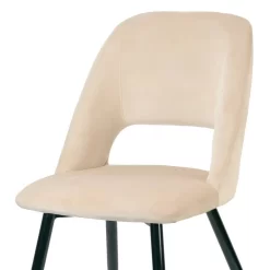 Set Of 2 Ania Beige Velvet Dining Chair With Golden Accented Metal Legs - Glamour Home GHDC-1355 -Home Haven Deals 198 ghdc 1355 6