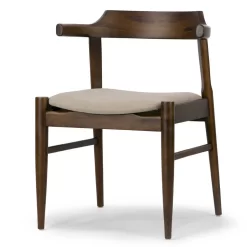 Set Of 2 Atlas Retro Modern Dark Brown Wood Chair With Curved Back - Glamour Home GHDC-1448 -Home Haven Deals 198 ghdc 1448 3