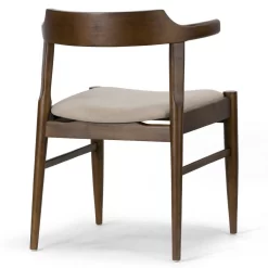 Set Of 2 Atlas Retro Modern Dark Brown Wood Chair With Curved Back - Glamour Home GHDC-1448 -Home Haven Deals 198 ghdc 1448 5