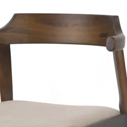 Set Of 2 Atlas Retro Modern Dark Brown Wood Chair With Curved Back - Glamour Home GHDC-1448 -Home Haven Deals 198 ghdc 1448 6