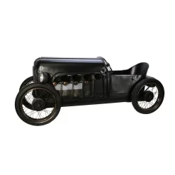 Metal 41"H Race Car Wine Rack, Black Kd - Sagebrook Home 15414