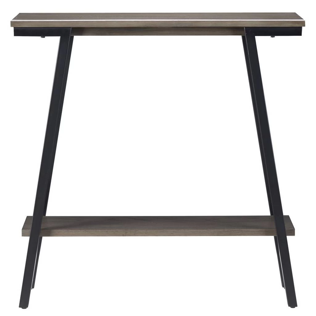 Design House 214338 Empiria Wood Console Table With Metal Frame For Living Room Entryway Bedroom, Gray - Leick 214338 2 Design House 214338 Empiria Wood Console Table With Metal Frame For Living Room Entryway Bedroom, Gray - Leick 214338 - Image 2