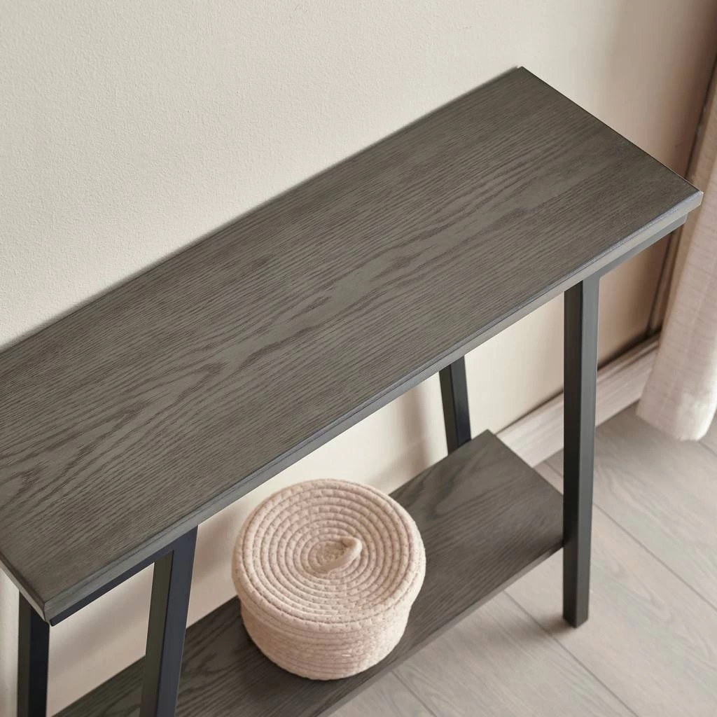 Design House 214338 Empiria Wood Console Table With Metal Frame For Living Room Entryway Bedroom, Gray - Leick 214338 3 Design House 214338 Empiria Wood Console Table With Metal Frame For Living Room Entryway Bedroom, Gray - Leick 214338 - Image 3