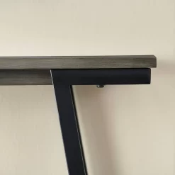 Design House 214338 Empiria Wood Console Table With Metal Frame For Living Room Entryway Bedroom, Gray - Leick 214338 12 Design House 214338 Empiria Wood Console Table With Metal Frame For Living Room Entryway Bedroom, Gray - Leick 214338 -Home Haven Deals 214338 angle 4
