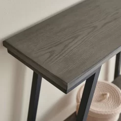 Design House 214338 Empiria Wood Console Table With Metal Frame For Living Room Entryway Bedroom, Gray - Leick 214338 13 Design House 214338 Empiria Wood Console Table With Metal Frame For Living Room Entryway Bedroom, Gray - Leick 214338 -Home Haven Deals 214338 angle 5