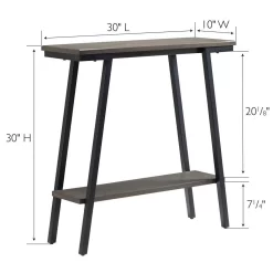 Design House 214338 Empiria Wood Console Table With Metal Frame For Living Room Entryway Bedroom, Gray - Leick 214338 17 Design House 214338 Empiria Wood Console Table With Metal Frame For Living Room Entryway Bedroom, Gray - Leick 214338 -Home Haven Deals 214338 dimensions