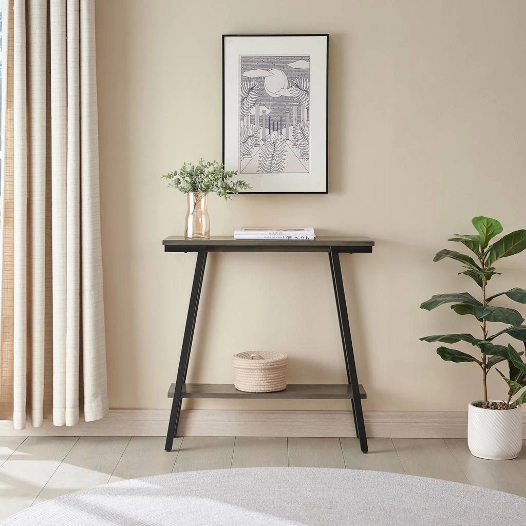 Design House 214338 Empiria Wood Console Table With Metal Frame For Living Room Entryway Bedroom, Gray - Leick 214338 7 Design House 214338 Empiria Wood Console Table With Metal Frame For Living Room Entryway Bedroom, Gray - Leick 214338 - Image 7