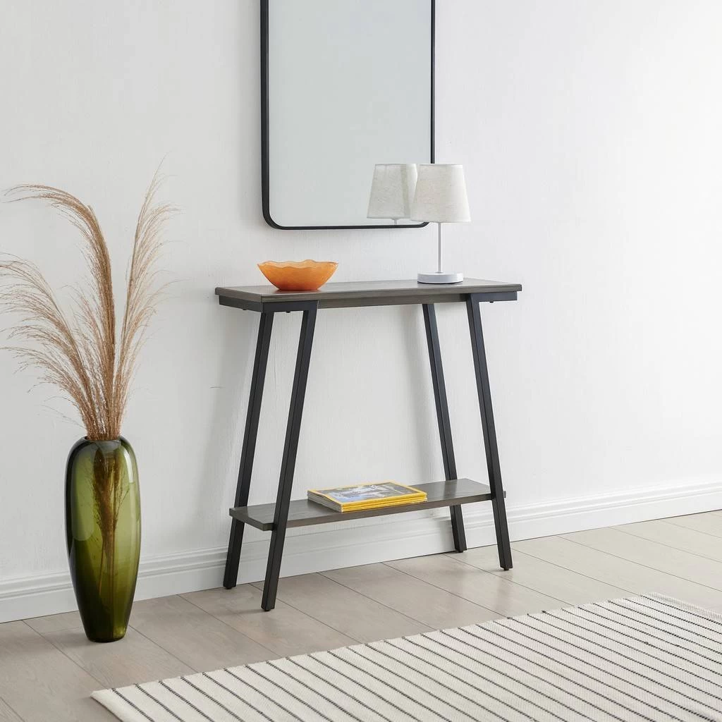 Design House 214338 Empiria Wood Console Table With Metal Frame For Living Room Entryway Bedroom, Gray - Leick 214338 8 Design House 214338 Empiria Wood Console Table With Metal Frame For Living Room Entryway Bedroom, Gray - Leick 214338 - Image 8