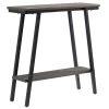 Design House 214338 Empiria Wood Console Table With Metal Frame For Living Room Entryway Bedroom, Gray - Leick 214338