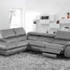 Divani Casa Maine Modern Dark Grey Eco-Leather Sectional Sofa W/ Recliner - VIG Furniture VGKNE9104-DKGRY