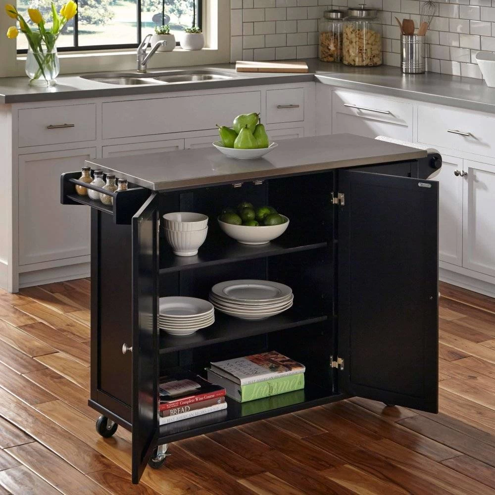 Liberty Kitchen Cart W/ SS Top - Homestyles Furniture 4513-95 2 Liberty Kitchen Cart W/ SS Top - Homestyles Furniture 4513-95 - Image 2