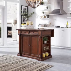 Beacon Hill Brown Kitchen Island - Homestyles Furniture 5104-94