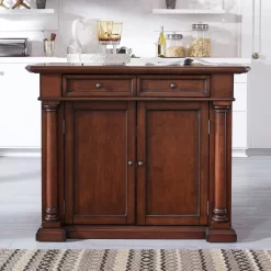 Beacon Hill Brown Kitchen Island - Homestyles Furniture 5104-94 -Home Haven Deals 218 5104 94 5