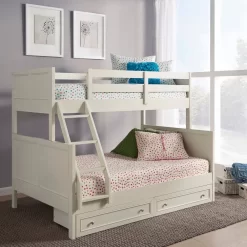 Naples Twin Over Full Bunk Bed With Storage Drawers - Homestyles Furniture 5530-55D