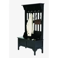 Hall Tree Black Finish - Homestyles Furniture 5650-49