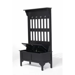 Hall Tree Black Finish - Homestyles Furniture 5650-49 -Home Haven Deals 218 5650 49 4